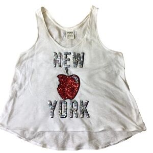 PINK VICTORIA’S SECRET Women’s size X SMALL NEW YORK APPLE TANK TOP